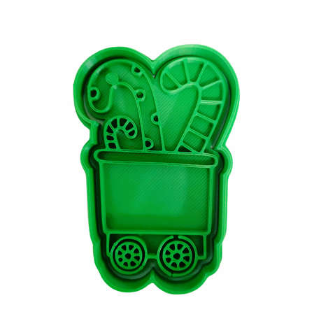 Hubbe Cookie Cutter - Christmas Candy Cane Carriage