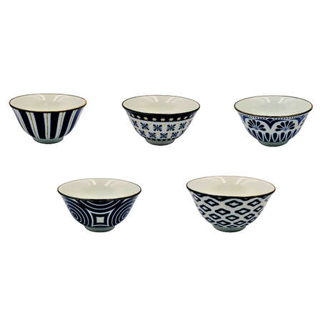 Japanese Ceramic Bowl Set of 5
