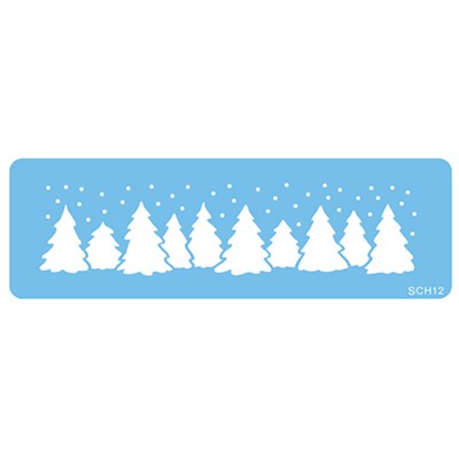 Jem Stencil - Christmas Forest - 187 x 46mm / 7.3 x 2