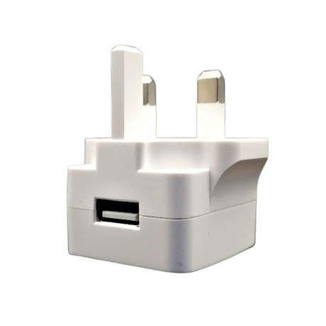 UK 3 Pin USB Travel Adapter
