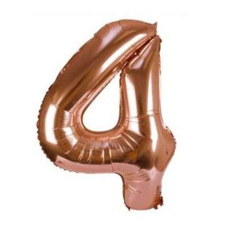 Rose Gold Number Helium Balloon 106cm
