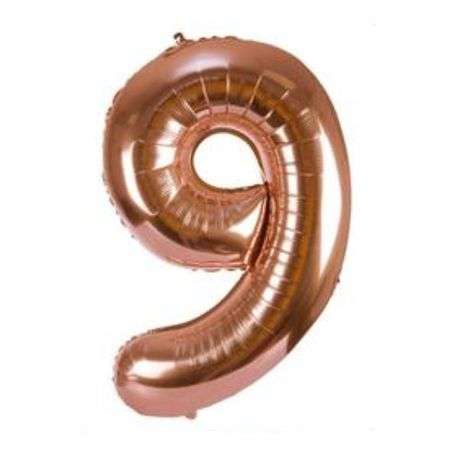 Rose Gold Number Helium Balloon 106cm