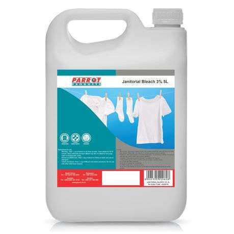 Parrot Products Janitorial Bleach 3% 5 Litre JA0401B
