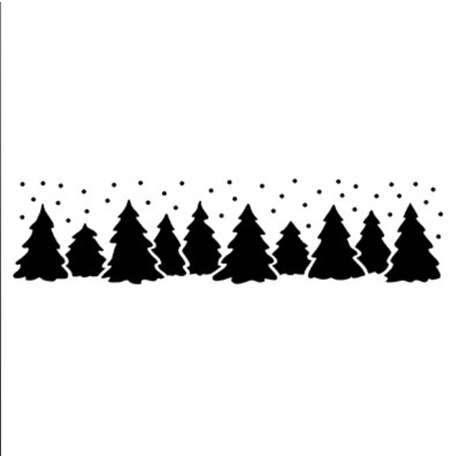 Jem Stencil - Christmas Forest - 187 x 46mm / 7.3 x 2