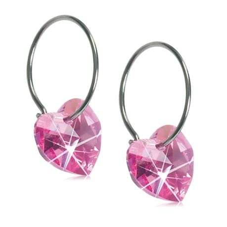 Blomdahl Natural Titanium 10mm Rose Drop & Dangle Earrings