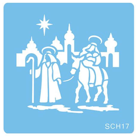 Jem Stencil - Nativity Scene - 77 x 72mm / 3 x 2.8