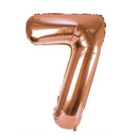 Rose Gold Number Helium Balloon 106cm