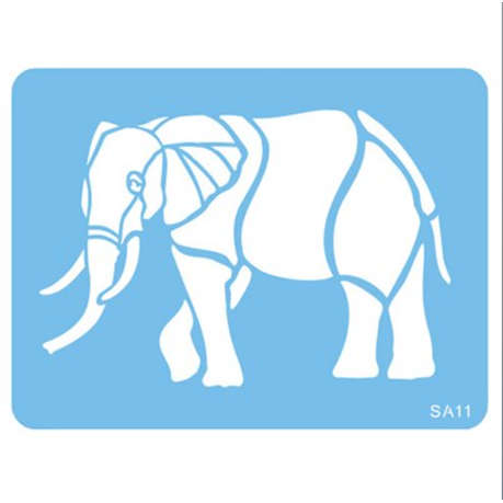Stencil - Elephant - 85 X 126mm / 3.34 X 5"