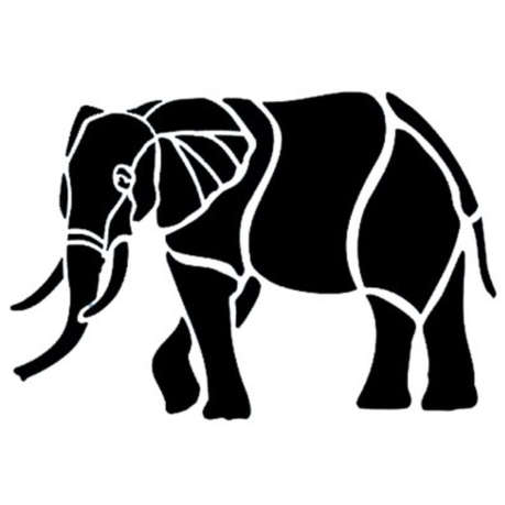 Stencil - Elephant - 85 X 126mm / 3.34 X 5"
