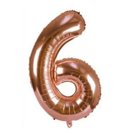 Rose Gold Number Helium Balloon 106cm