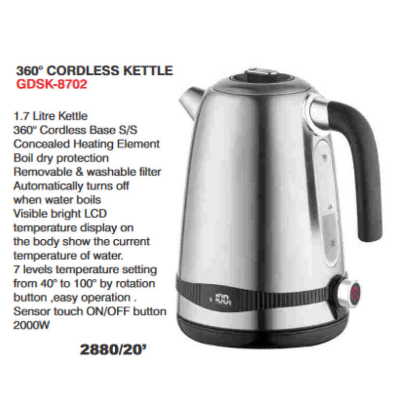 Goldair Cordless Double Wall Kettle GDSK-8702