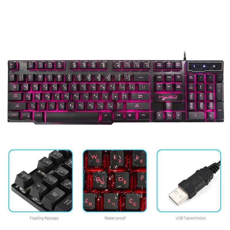 HXSJ R8 Gaming Keyboard with Backlight Function