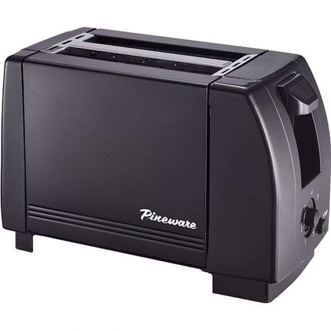 Pineware 2 Slice Toaster - Black PET201 Black