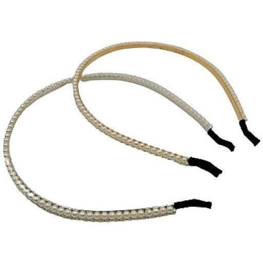 Thin Beaded Crown Headband