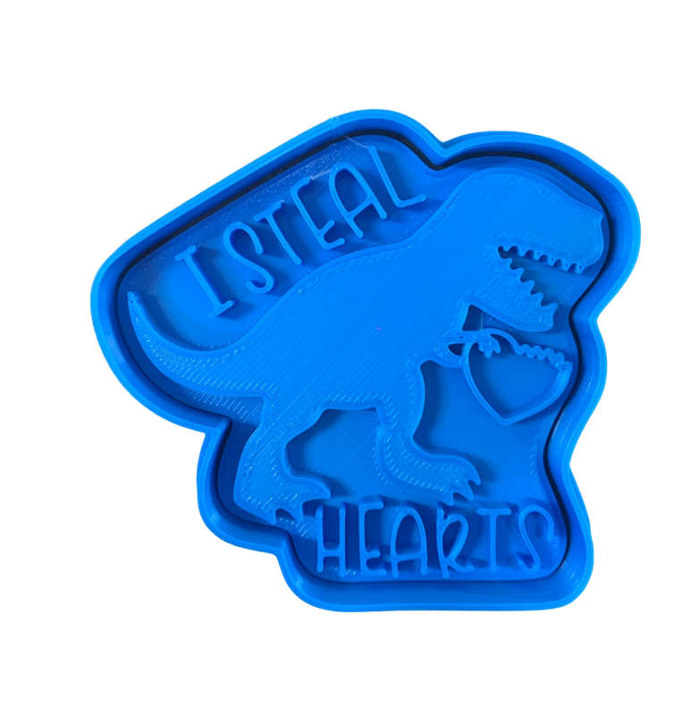 Hubbe Cookie Cutter - Valentines Dino - I Steal Hearts