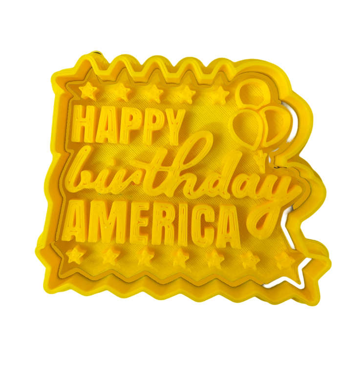 Hubbe Cookie Cutter - 4th of July - Happy Birthday America