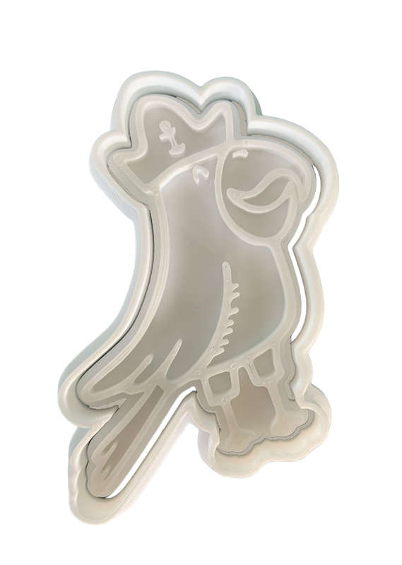 Hubbe Cookie Cutter - Pirate Parrot with hat