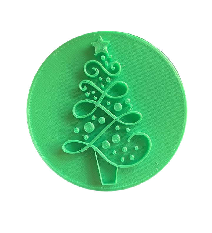 Hubbe Cookie Cutter - Christmas Tree with Star Embosser
