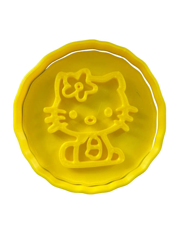 Hubbe Cookie Cutter - Round Hello Kitty Badge