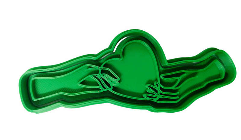 Hubbe Cookie Cutter - Valentine's Day Hands with Heart