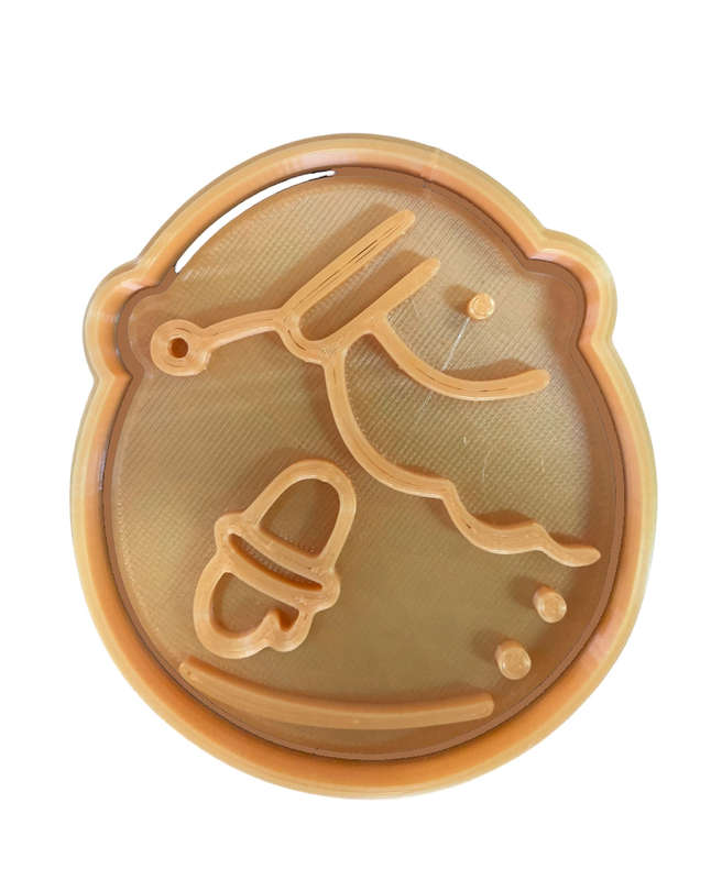 Hubbe Cookie Cutter - Christmas Santa with a Hat Ornament