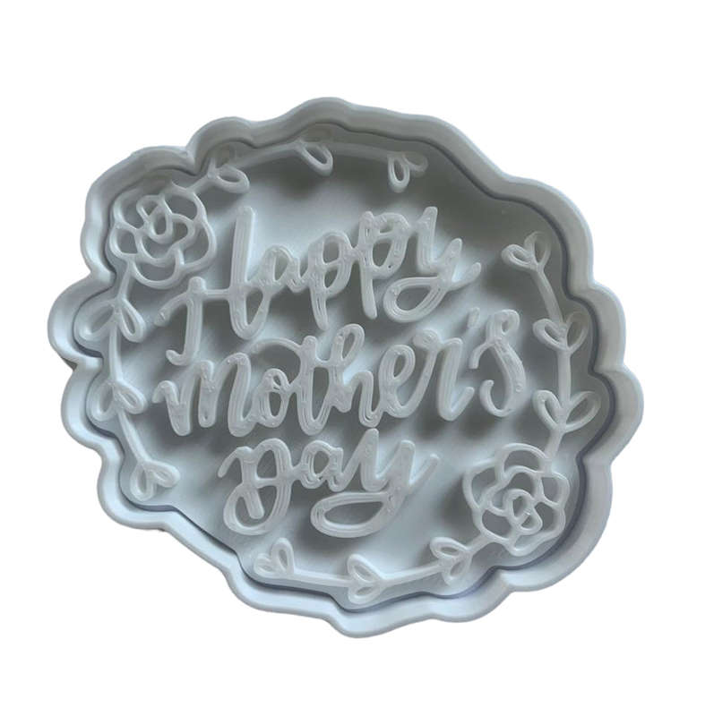Hubbe Cookie Cutter - Happy Mothers Day with Flowers