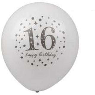 Helium Party Balloon 21 Years Old - White