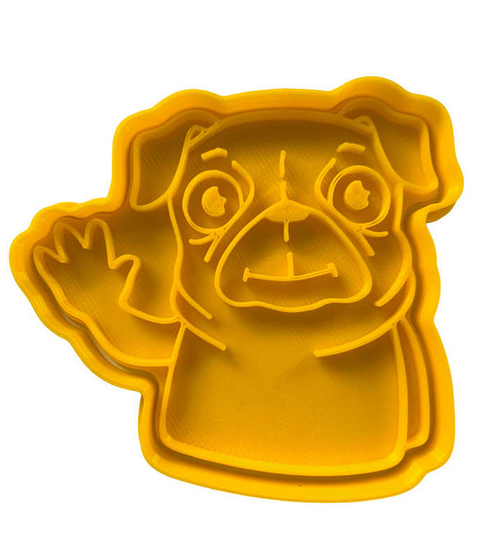 Hubbe Cookie Cutter - Waving Pug
