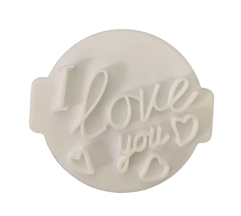 Hubbe - Cookie Embosser - I Love You with Hearts