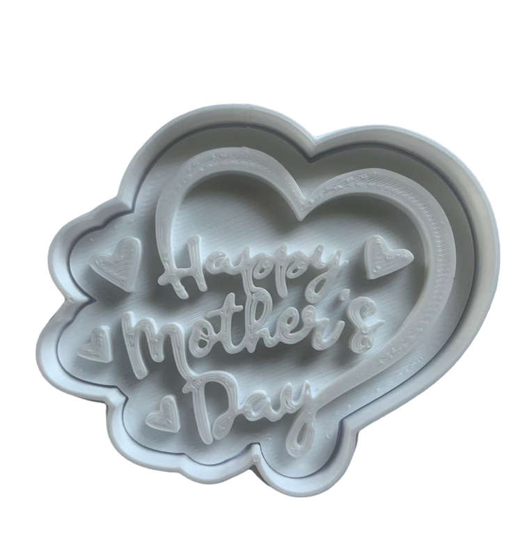 Hubbe Cookie Cutter - Happy Mothers Day with Big Heart