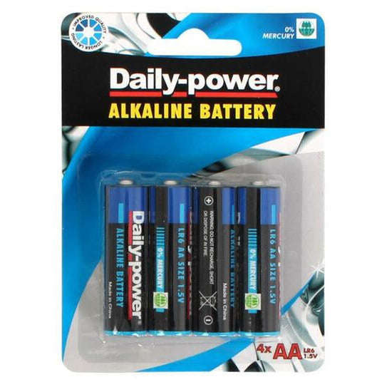 Alkaline AA Batteries - 4 Pack