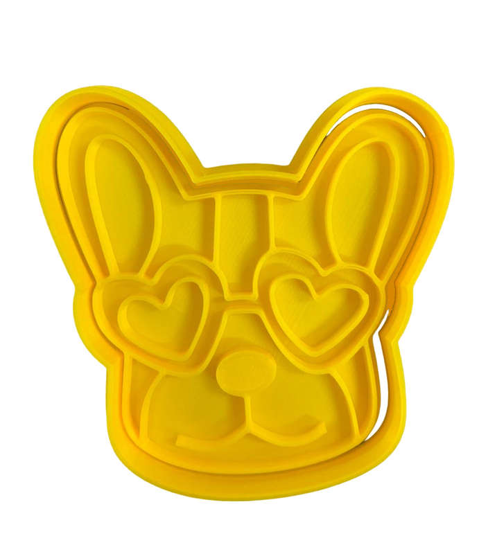 Hubbe Cookie Cutter -Valentine's French Bulldog with Hearts