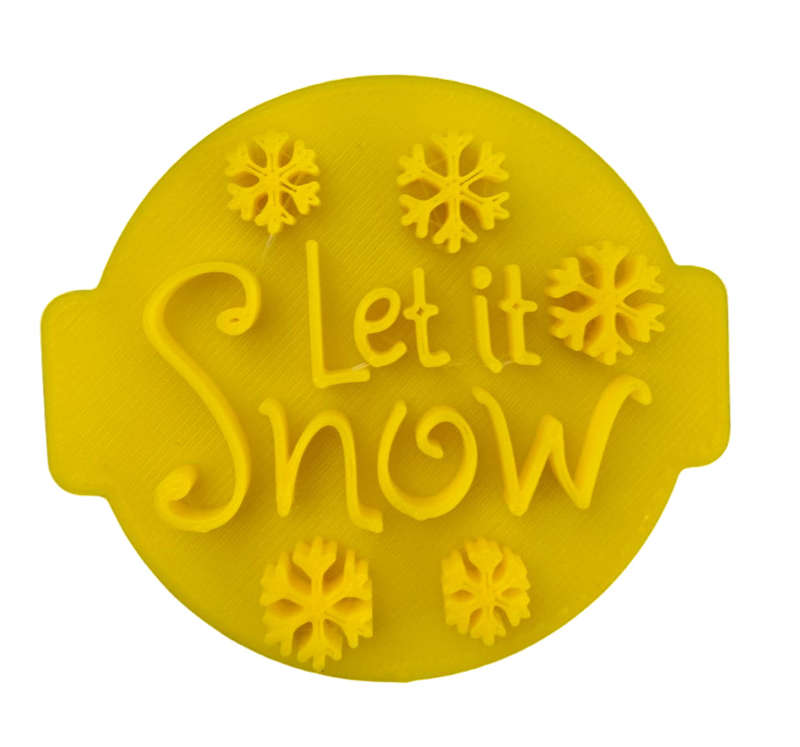 Hubbe - Cookie Embosser - Let It Snow with Snowflakes