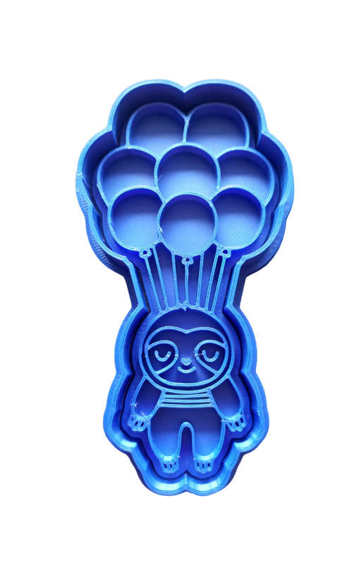 Hubbe Cookie Cutter - Birthday Sloth with Balloons