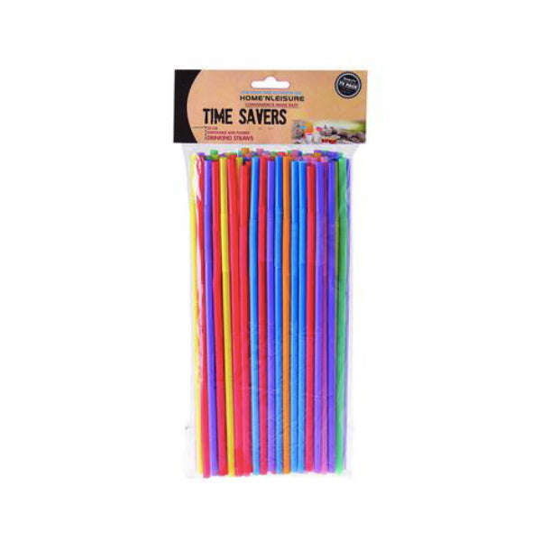 Home 'n Leisure Homeware - Flexible Plastic Straws - 70 Straws
