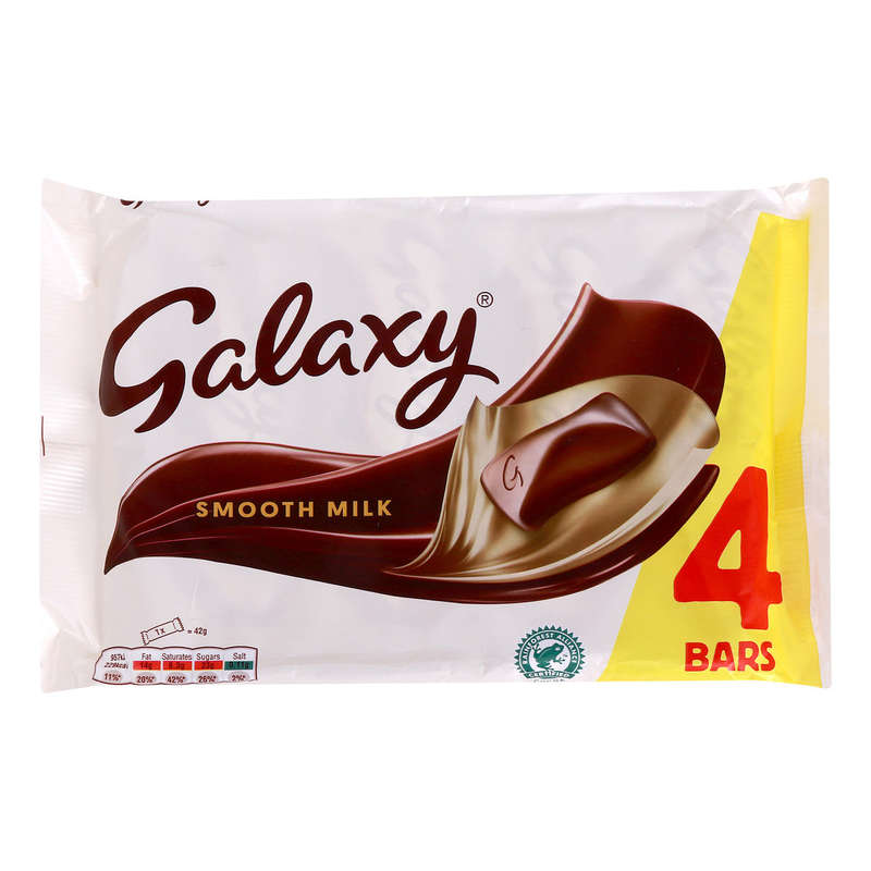 Galaxy Smooth Milk Bars - (42g - Pack of 4)-168g