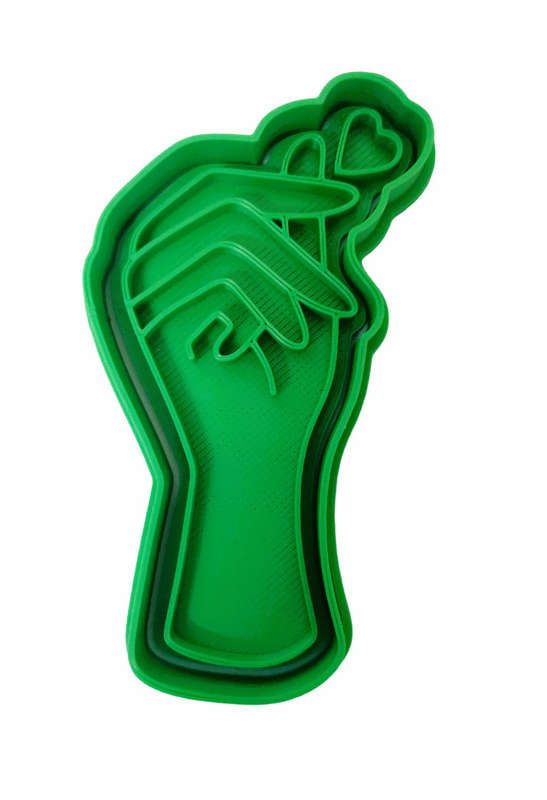 Hubbe Cookie Cutter - Valentine's Day Hand with Small Heart
