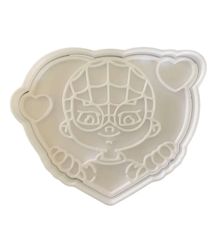 Hubbe Cookie Cutter - Valentine's Superhero with 2 Hearts
