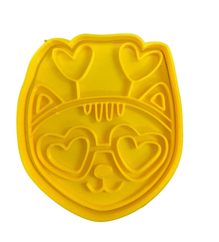 Hubbe Cookie Cutter - Valentine's Cat with Heart Headband
