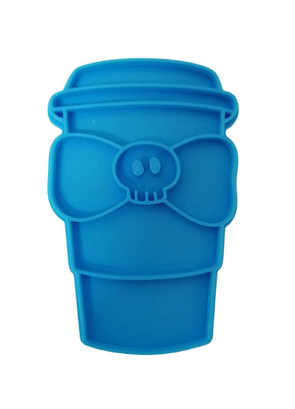 Hubbe Cookie Cutter - Coffee Cup - Skull & Bow