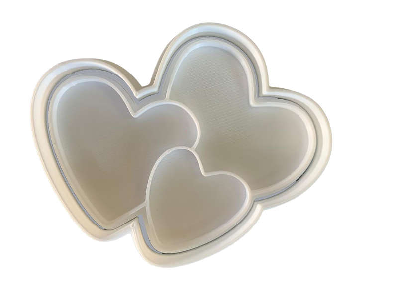 Hubbe Cookie Cutter - Valentine's Day Three Hearts