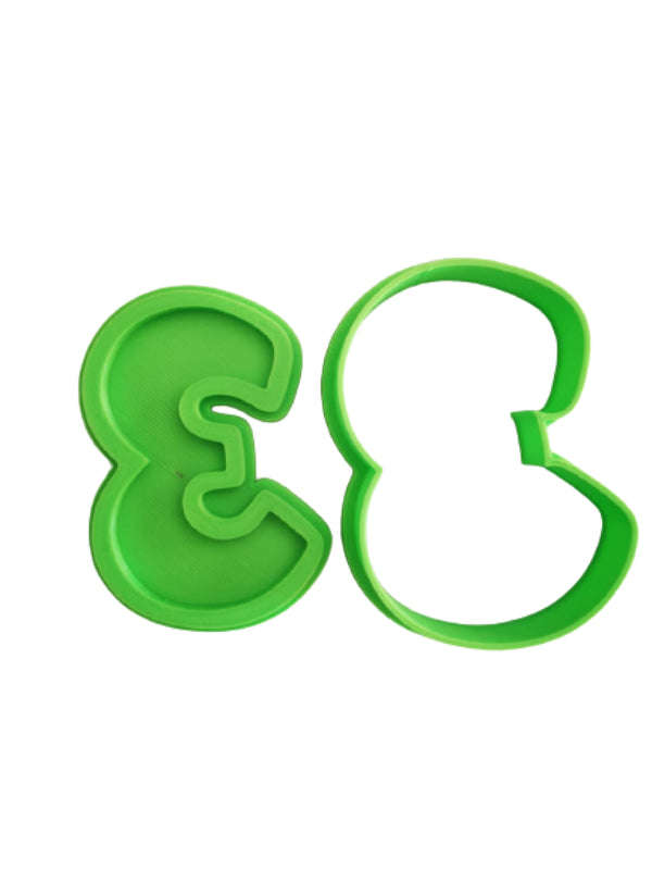 Sykose Cookie Cutter - Numer Three + Embosser