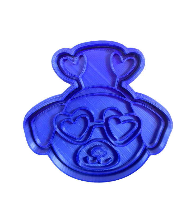 Hubbe Cookie Cutter -Valentine's Pug with Hearts