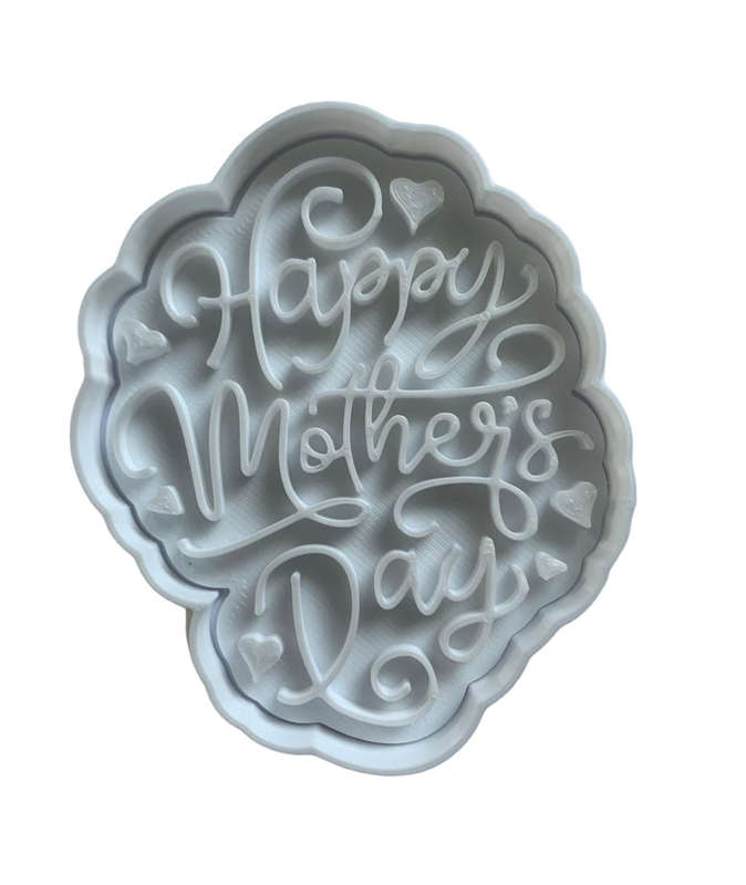 Hubbe Cookie Cutter - Happy Mothers Day with Hearts