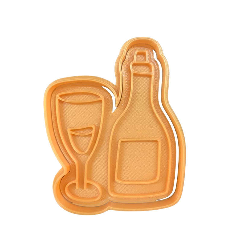 Hubbe Cookie Cutter - Wedding Champagne and a Glass