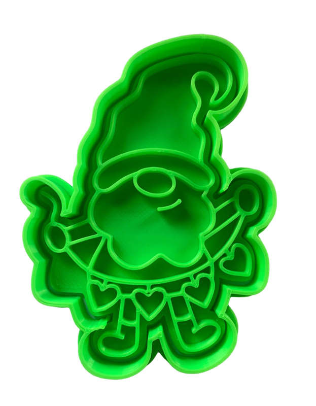 Hubbe - Cookie Cutter - Valentine's Gnome with Heart Banner