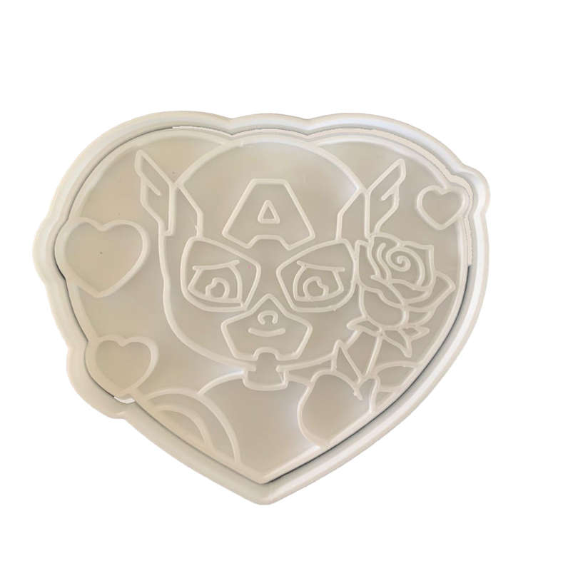 Hubbe Cookie Cutter - Valentine's Superhero with a Rose