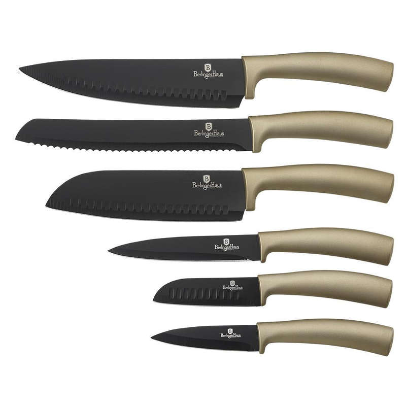 Berlinger Haus 6-Piece Diamond Coating Knife Set - Carbon Metallic