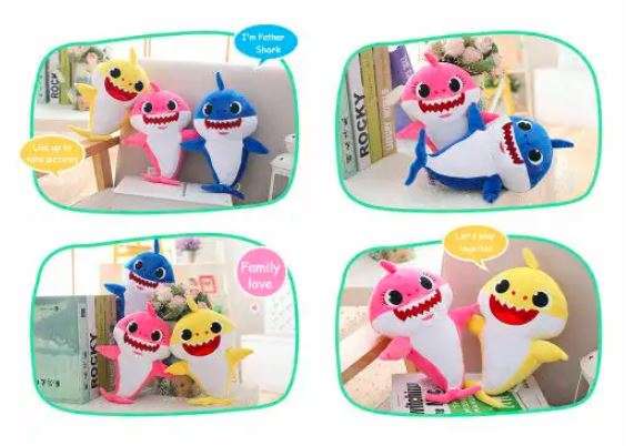 Baby Shark Plush Singing LED Light -BLUE