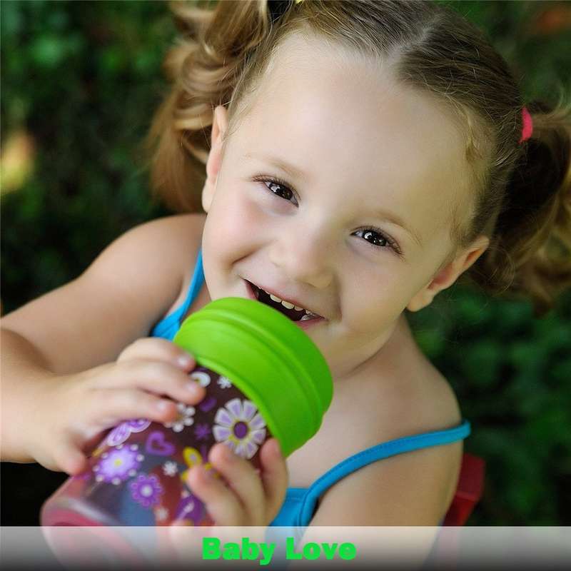 2pcs Elephant Spill Proof Food-Grade Silicone Sippy Lids for Kids